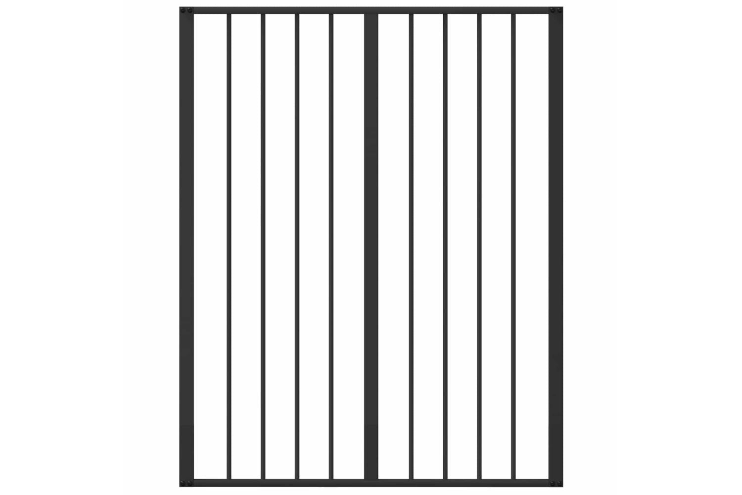 Vidaxl Dog Gate 4 Pcs Black 80 X 100 Cm Galvanised Steel-5