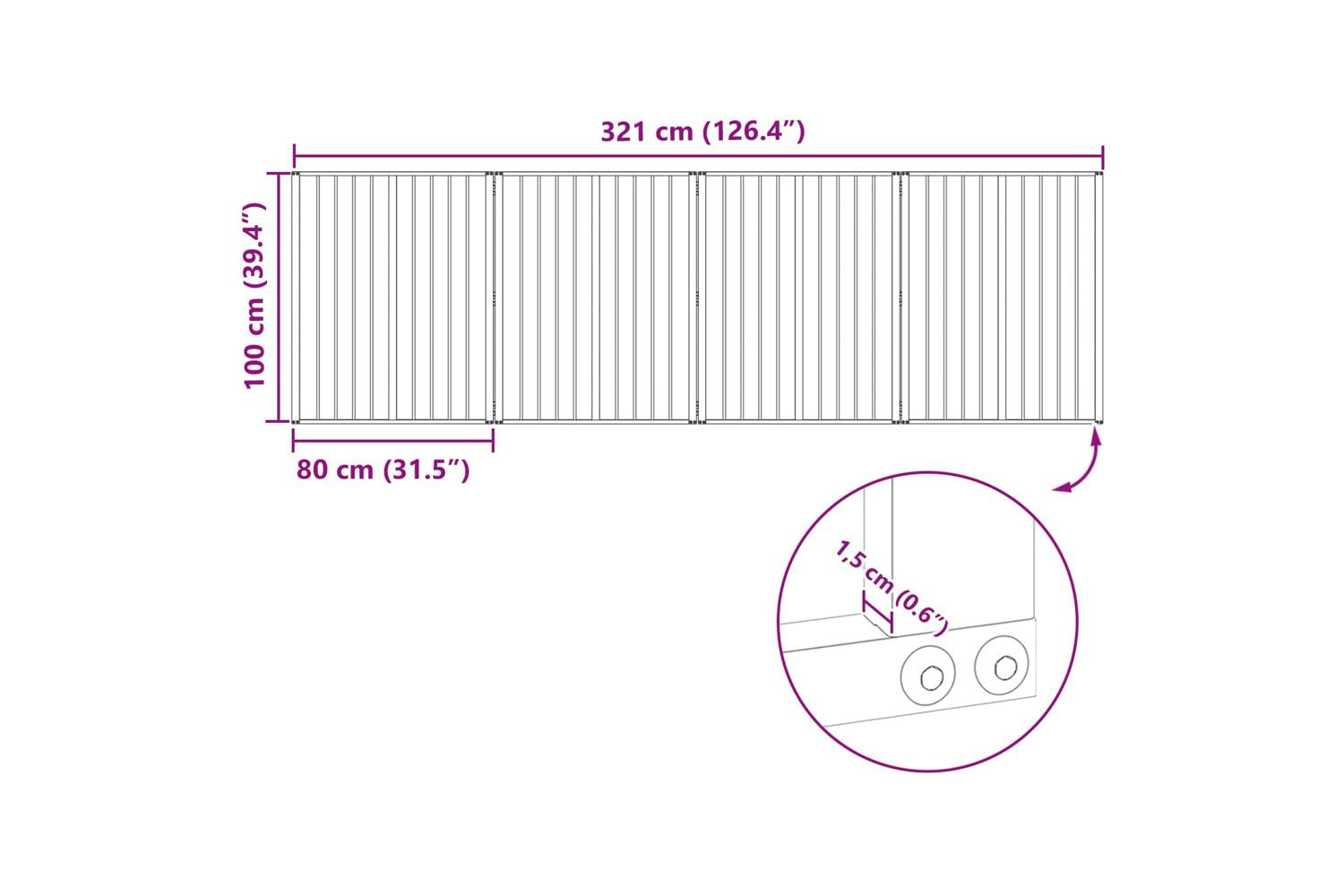Vidaxl Dog Gate 4 Pcs Black 80 X 100 Cm Galvanised Steel-10