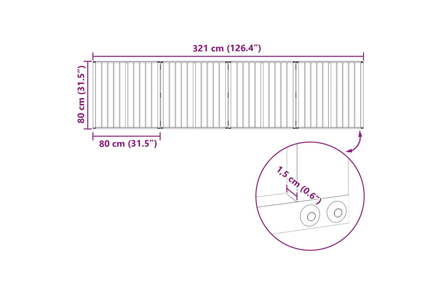 Vidaxl Dog Gate 4 Pcs Black 80 X 80 Cm Galvanised Steel-10