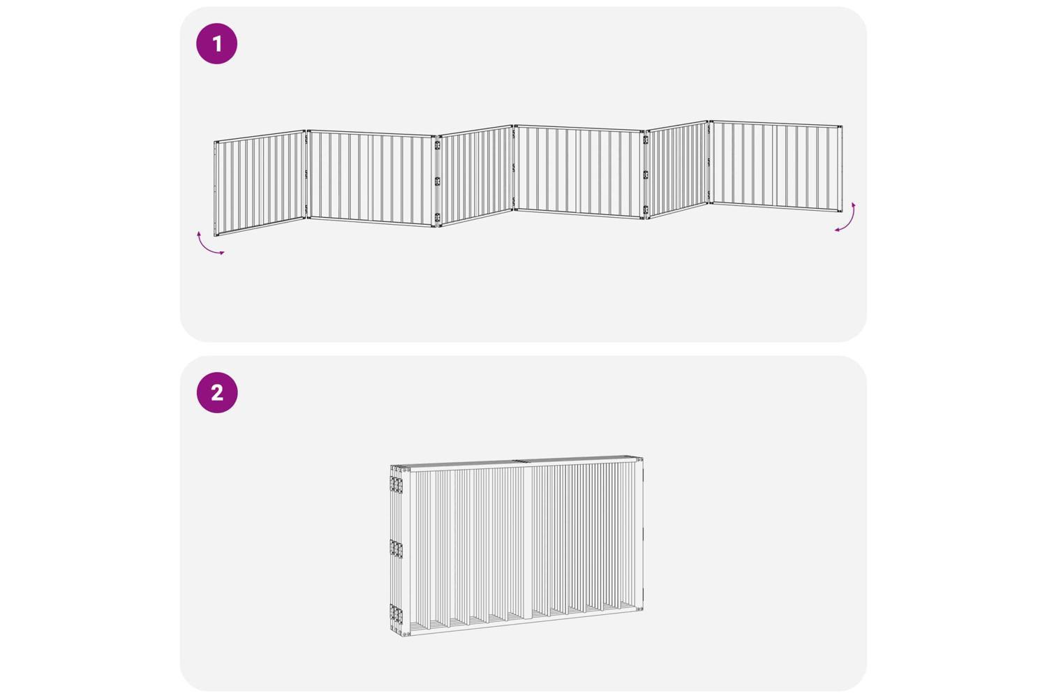 Vidaxl Dog Gate 6 Pcs Black 100 X 60 Cm Galvanised Steel-8
