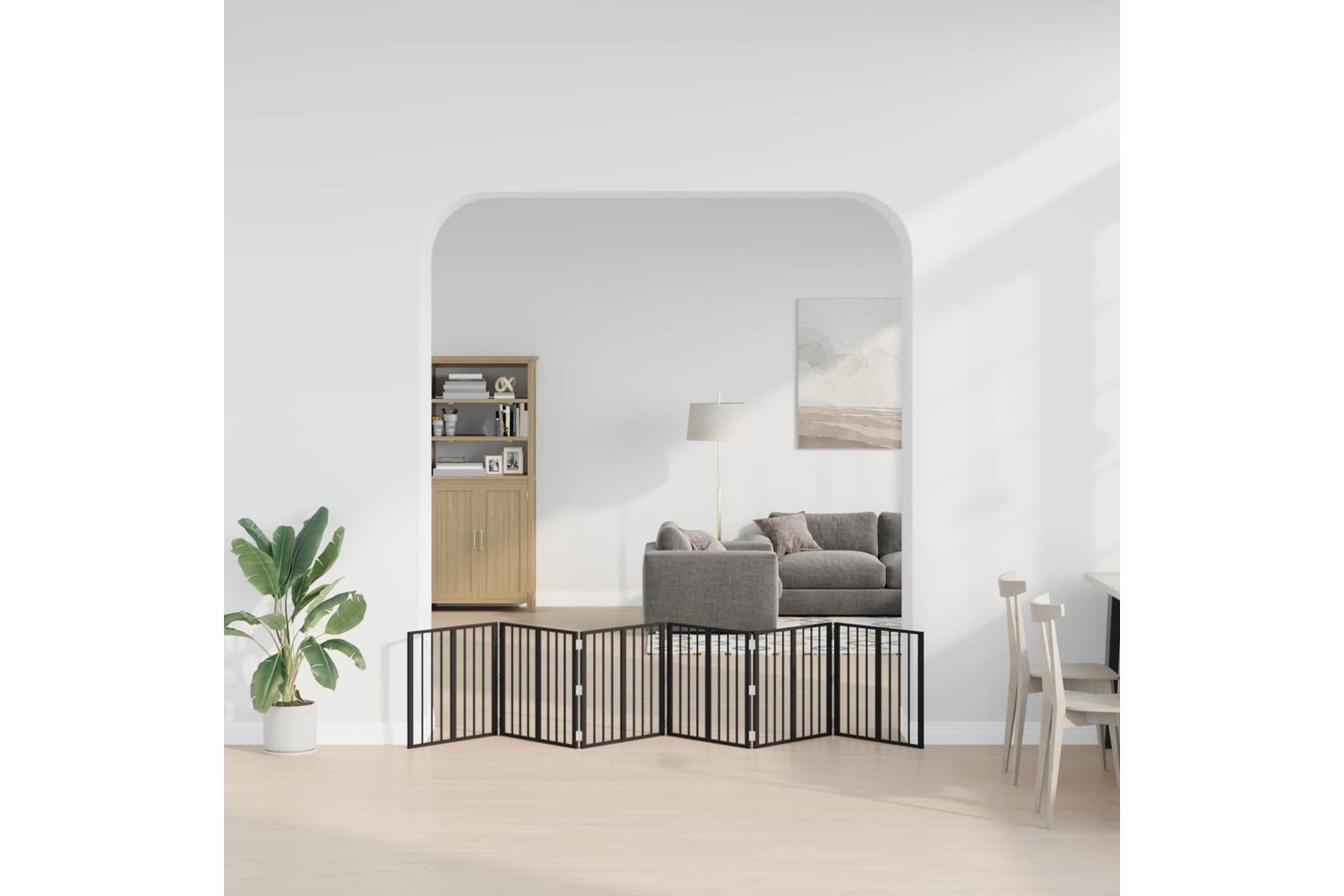 Vidaxl Dog Gate 6 Pcs Black 60 X 60 Cm Galvanised Steel-3
