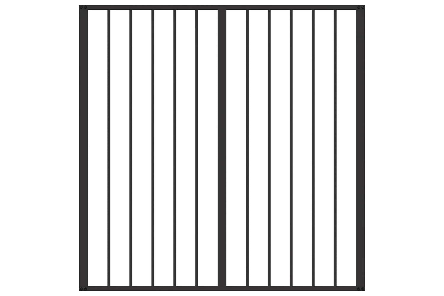 Vidaxl Dog Gate 6 Pcs Black 60 X 60 Cm Galvanised Steel-5
