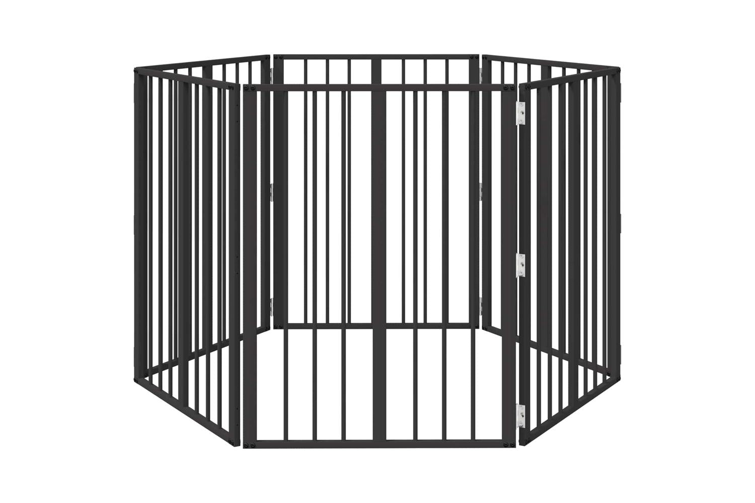 Vidaxl Dog Gate 6 Pcs Black 60 X 80 Cm Galvanised Steel