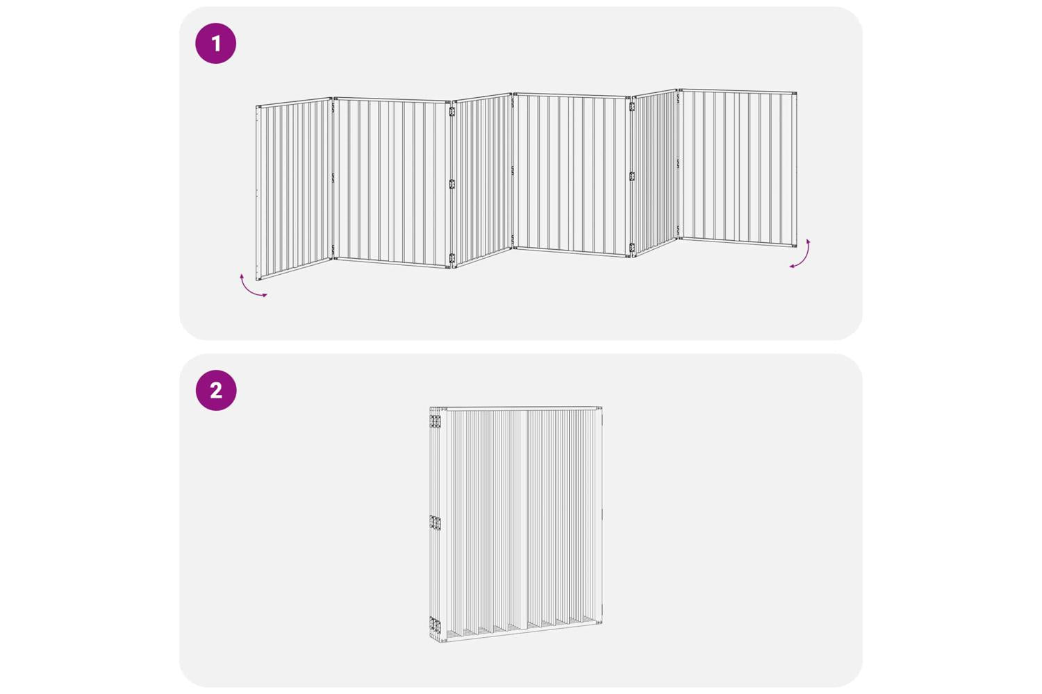 Vidaxl Dog Gate 6 Pcs Black 80 X 100 Cm Galvanised Steel-8