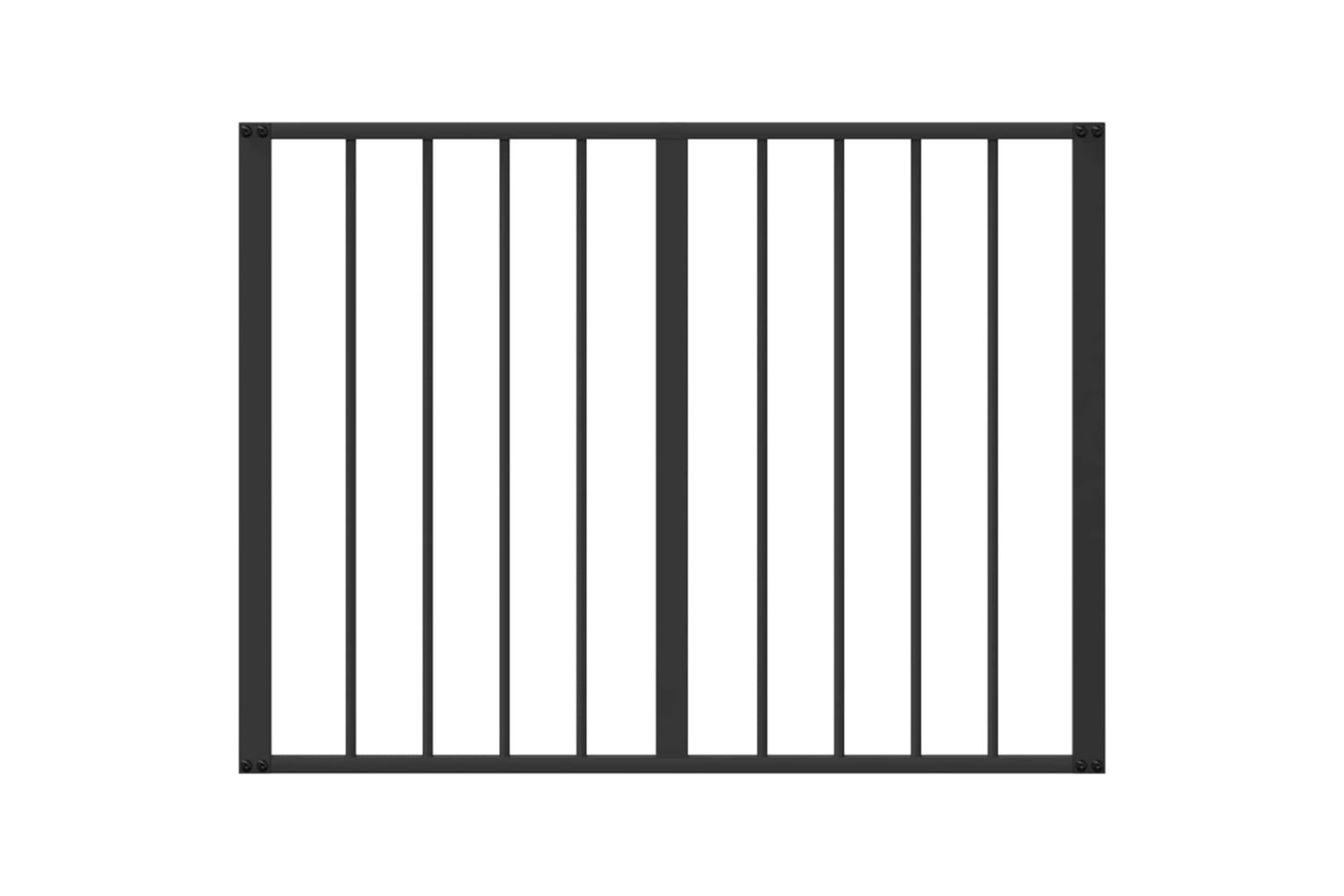 Vidaxl Dog Gate 6 Pcs Black 80 X 60 Cm Galvanised Steel-5