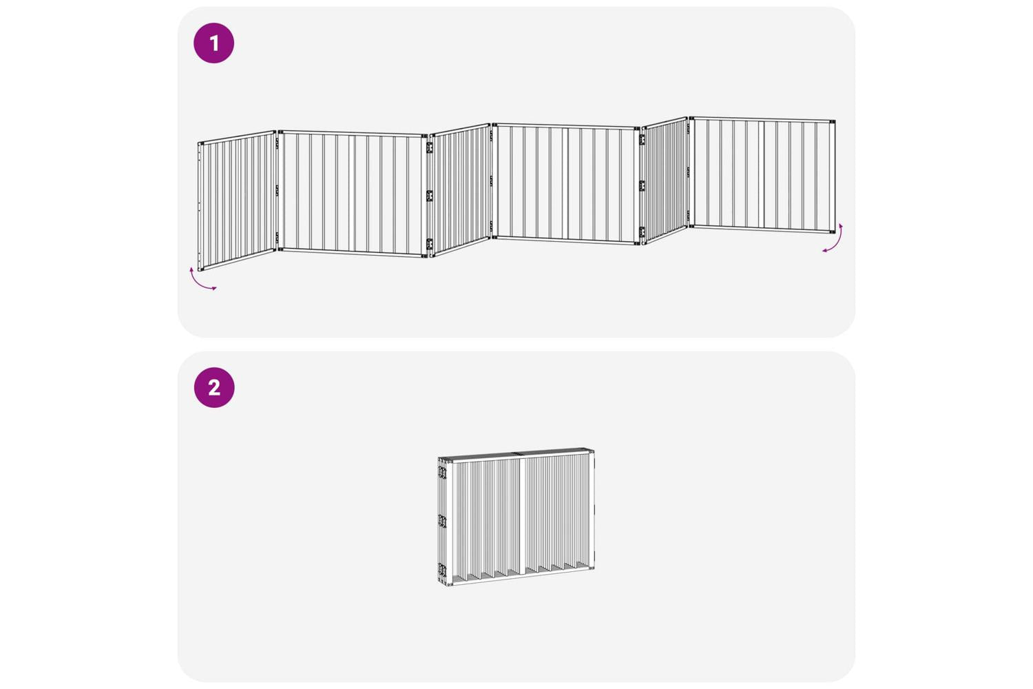 Vidaxl Dog Gate 6 Pcs Black 80 X 60 Cm Galvanised Steel-8
