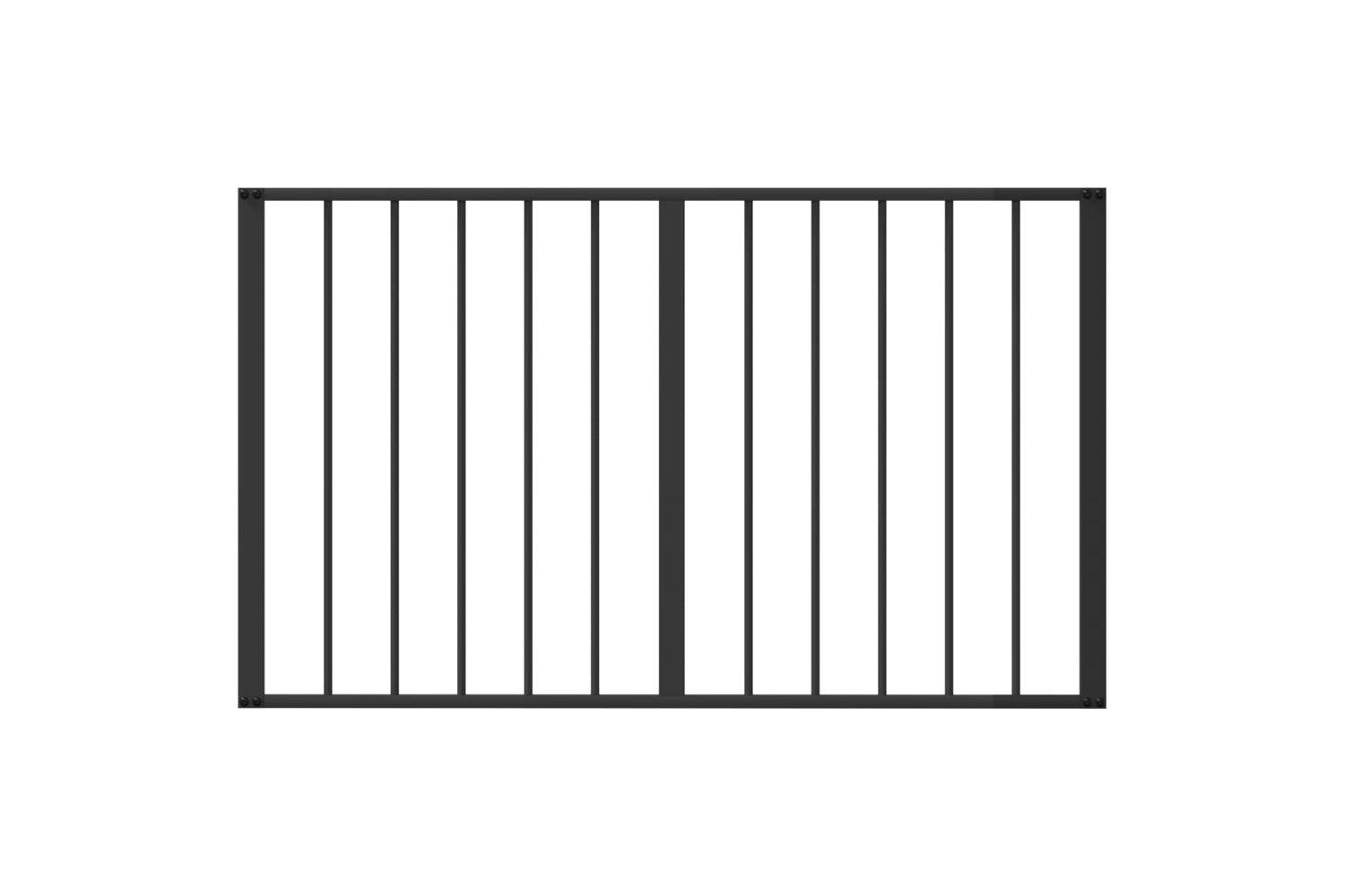 Vidaxl Dog Gate 8 Pcs Black 100 X 60 Cm Galvanised Steel-4