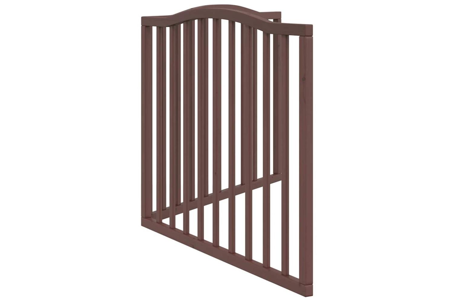Vidaxl Dog Gate Foldable 2 Panels Brown Oak 160 Cm Poplar Wood-5