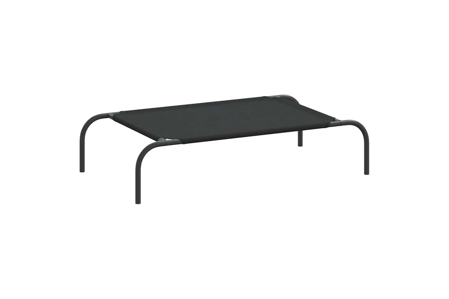 Vidaxl Elevated Dog Bed Black 90x50x20 Cm Oxford Fabric And Steel-2
