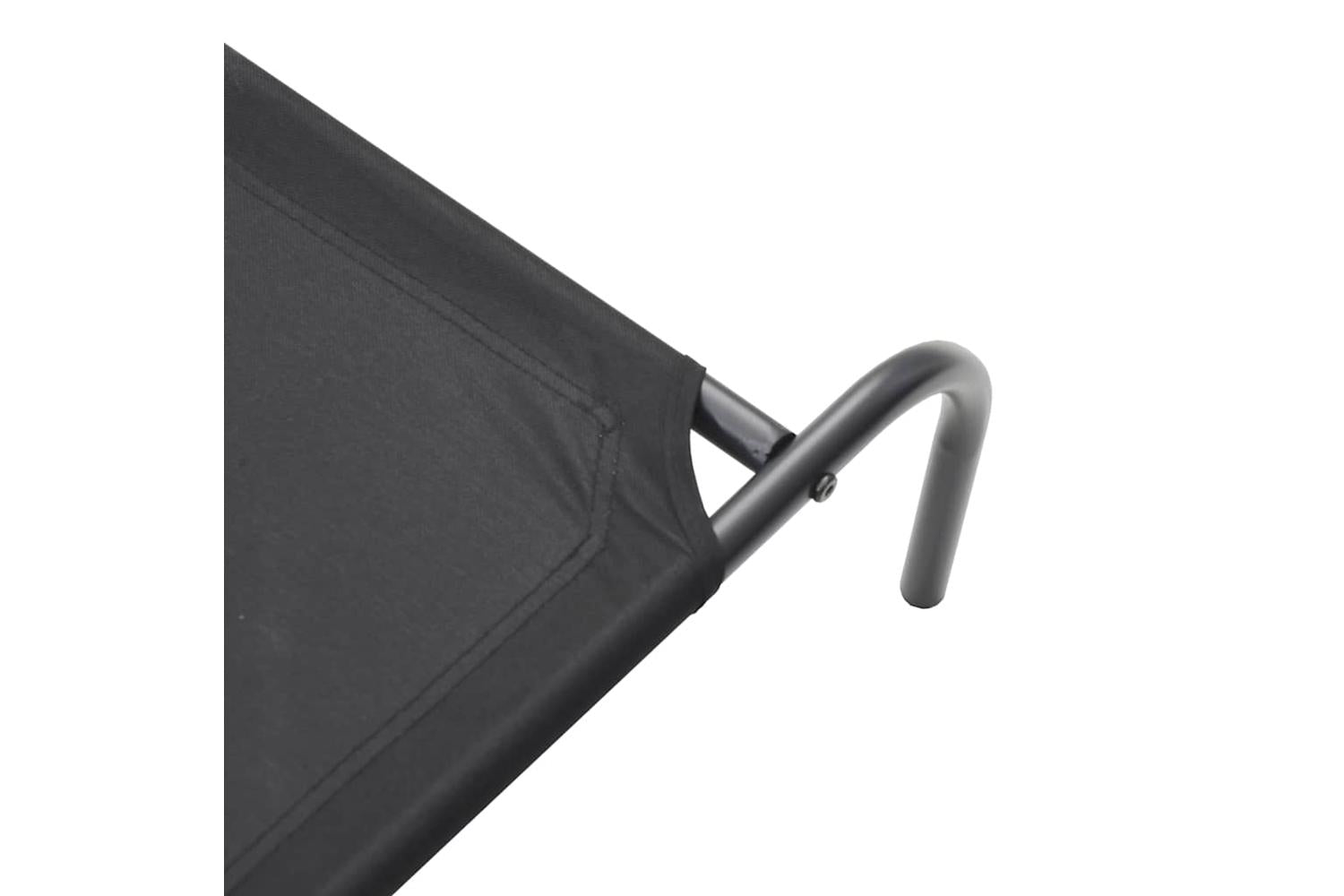 Vidaxl Elevated Dog Bed Black 90x50x20 Cm Oxford Fabric And Steel-7