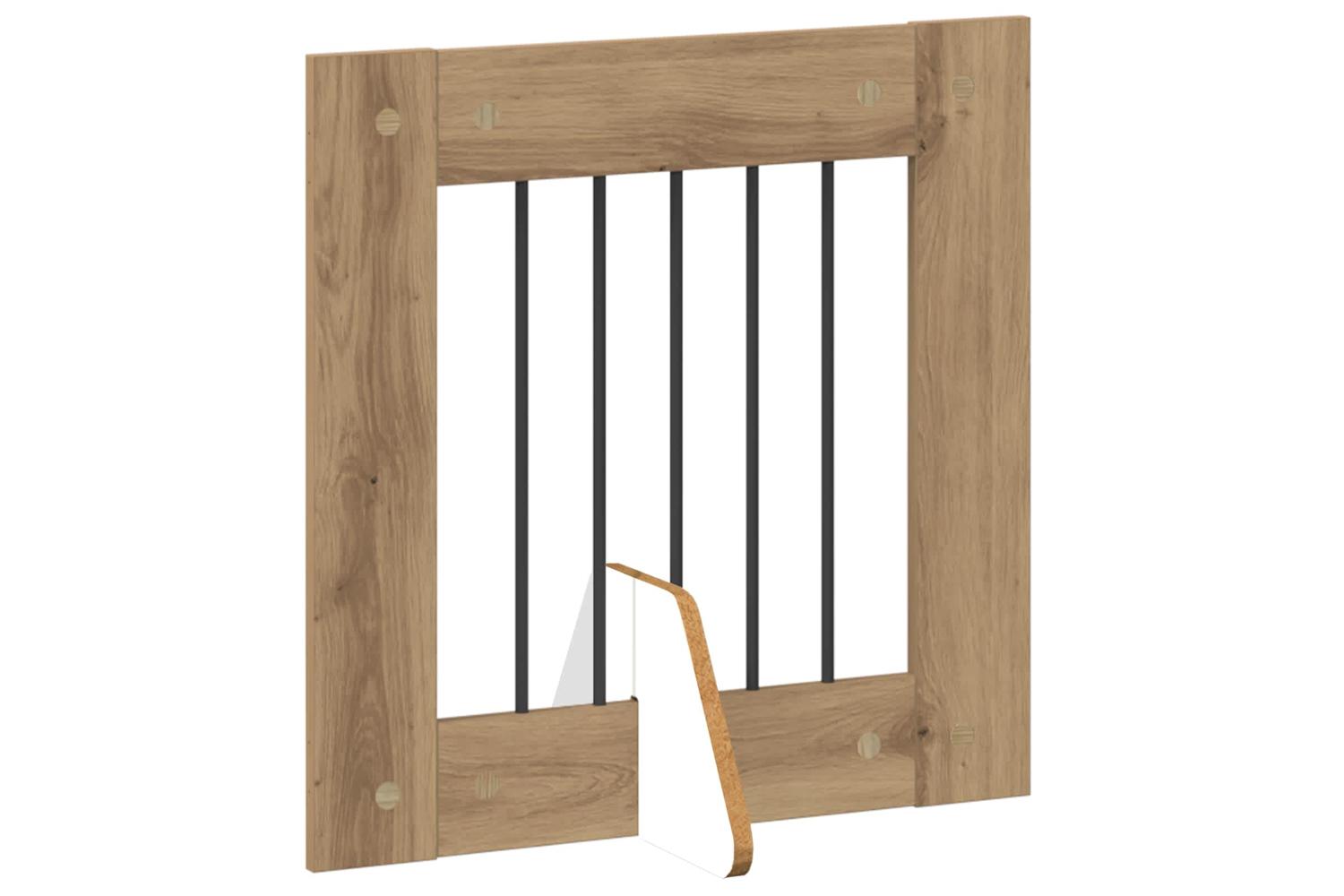 Vidaxl Foldable Dog Gate With Stands 2 Pcs Artisan Oak 1205 Cm-4