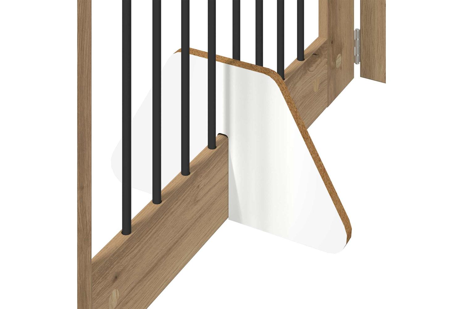 Vidaxl Foldable Dog Gate With Stands 2 Pcs Artisan Oak 1605 Cm-6