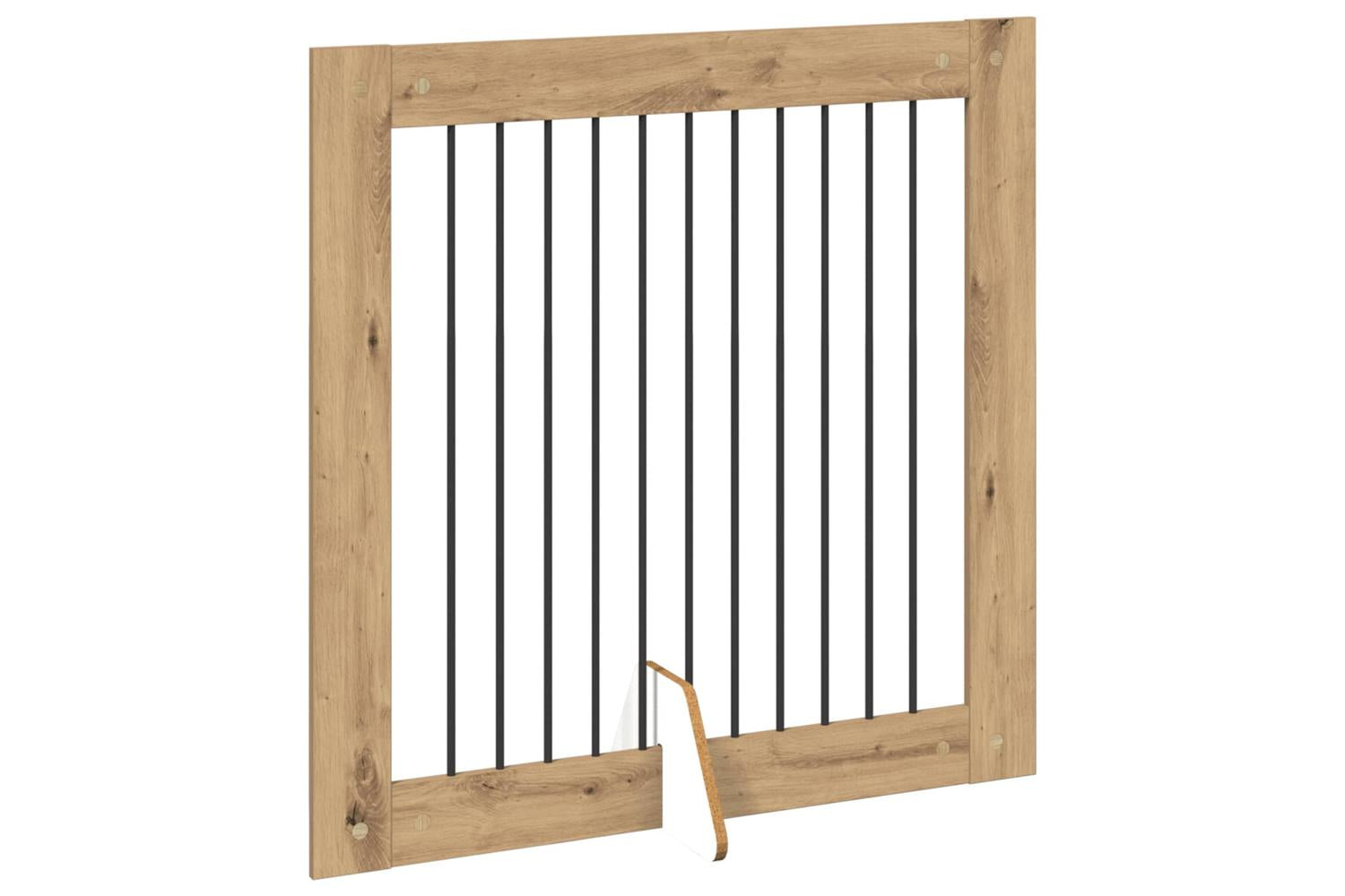 Vidaxl Foldable Dog Gate With Stands 2 Pcs Artisan Oak 2005 Cm-4