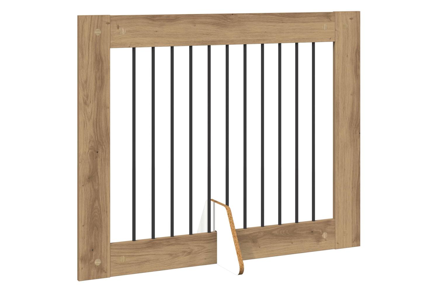 Vidaxl Foldable Dog Gate With Stands 2 Pcs Artisan Oak 2005 Cm-4