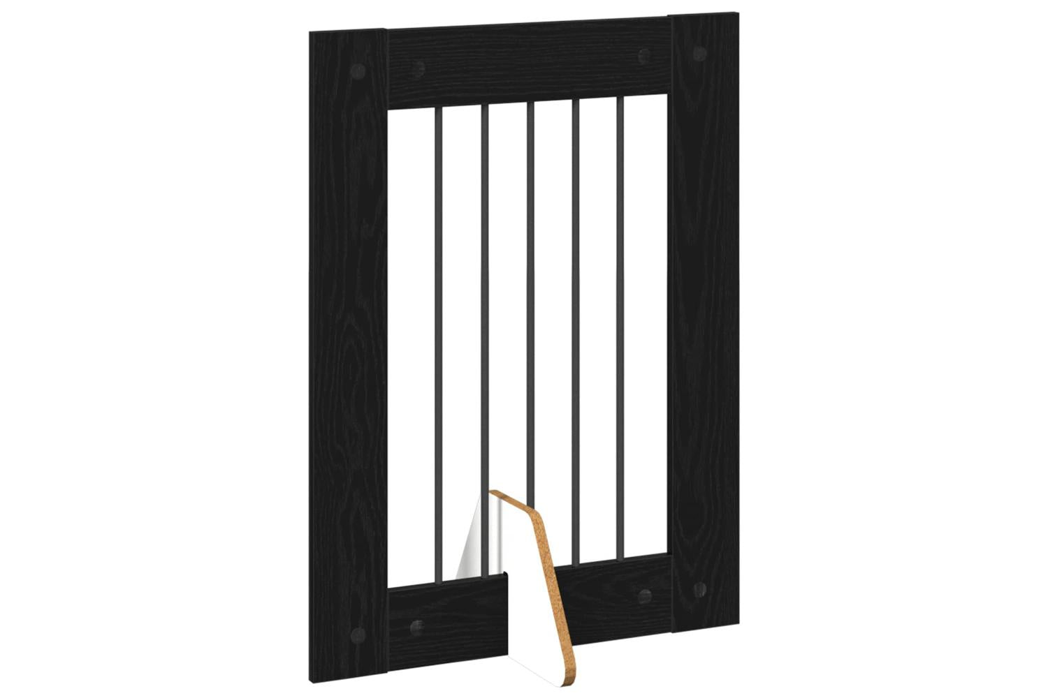 Vidaxl Foldable Dog Gate With Stands 2 Pcs Black Oak 1205 Cm-4