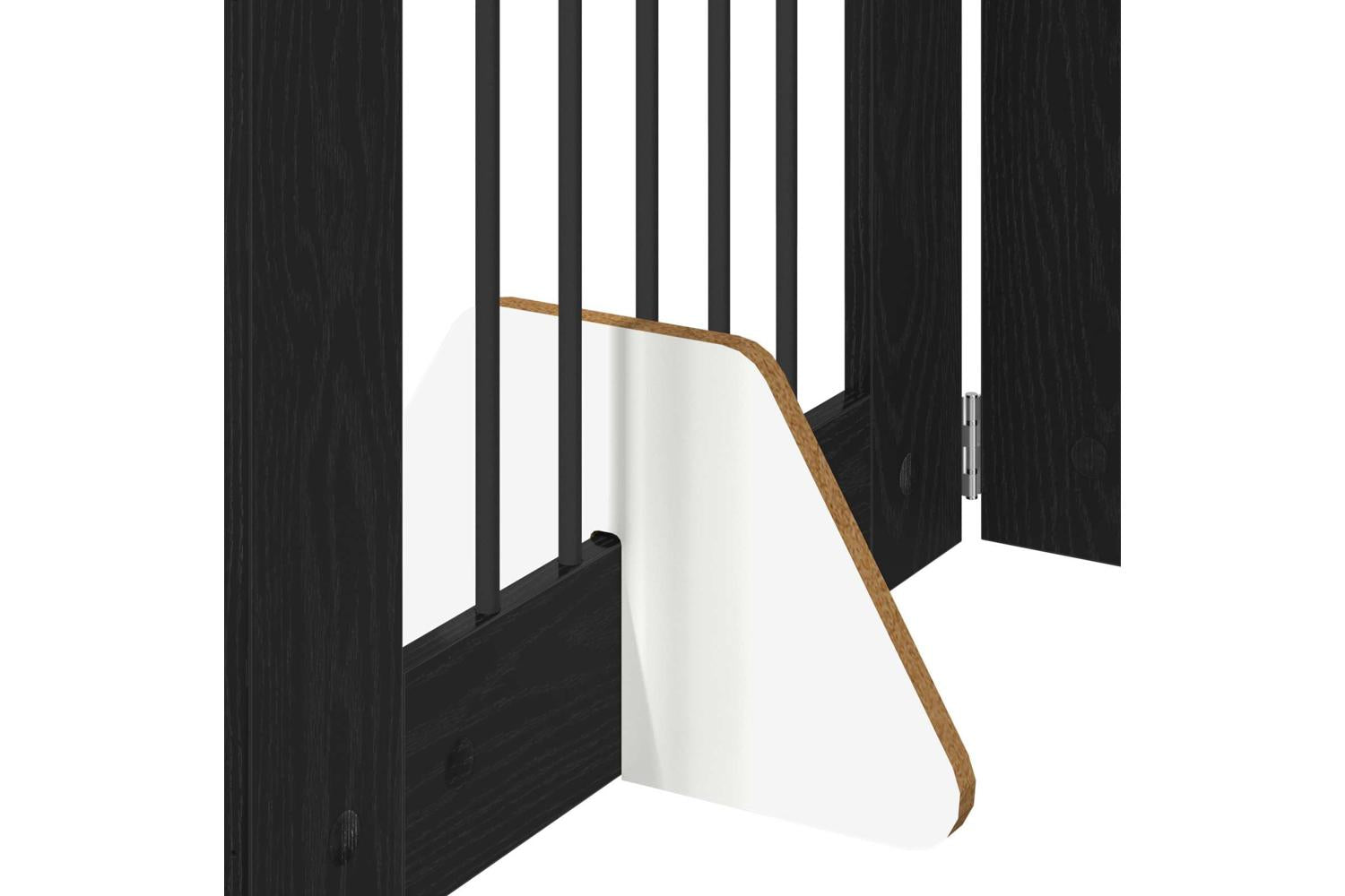 Vidaxl Foldable Dog Gate With Stands 2 Pcs Black Oak 1205 Cm-6