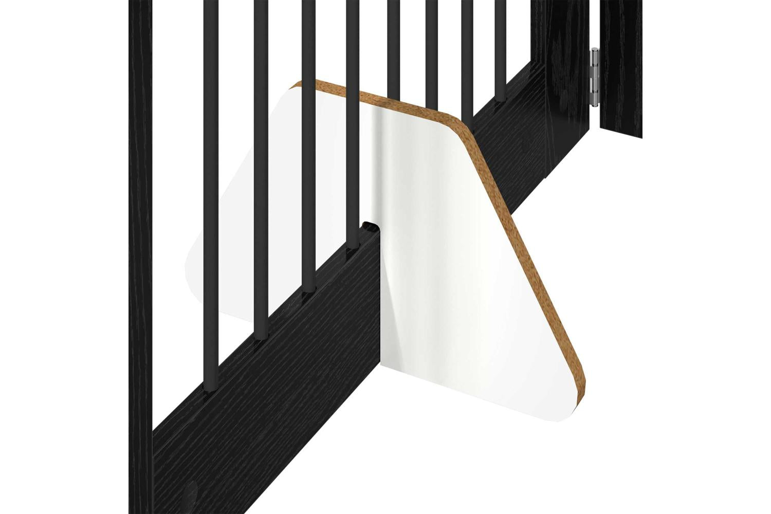 Vidaxl Foldable Dog Gate With Stands 2 Pcs Black Oak 1605 Cm-6