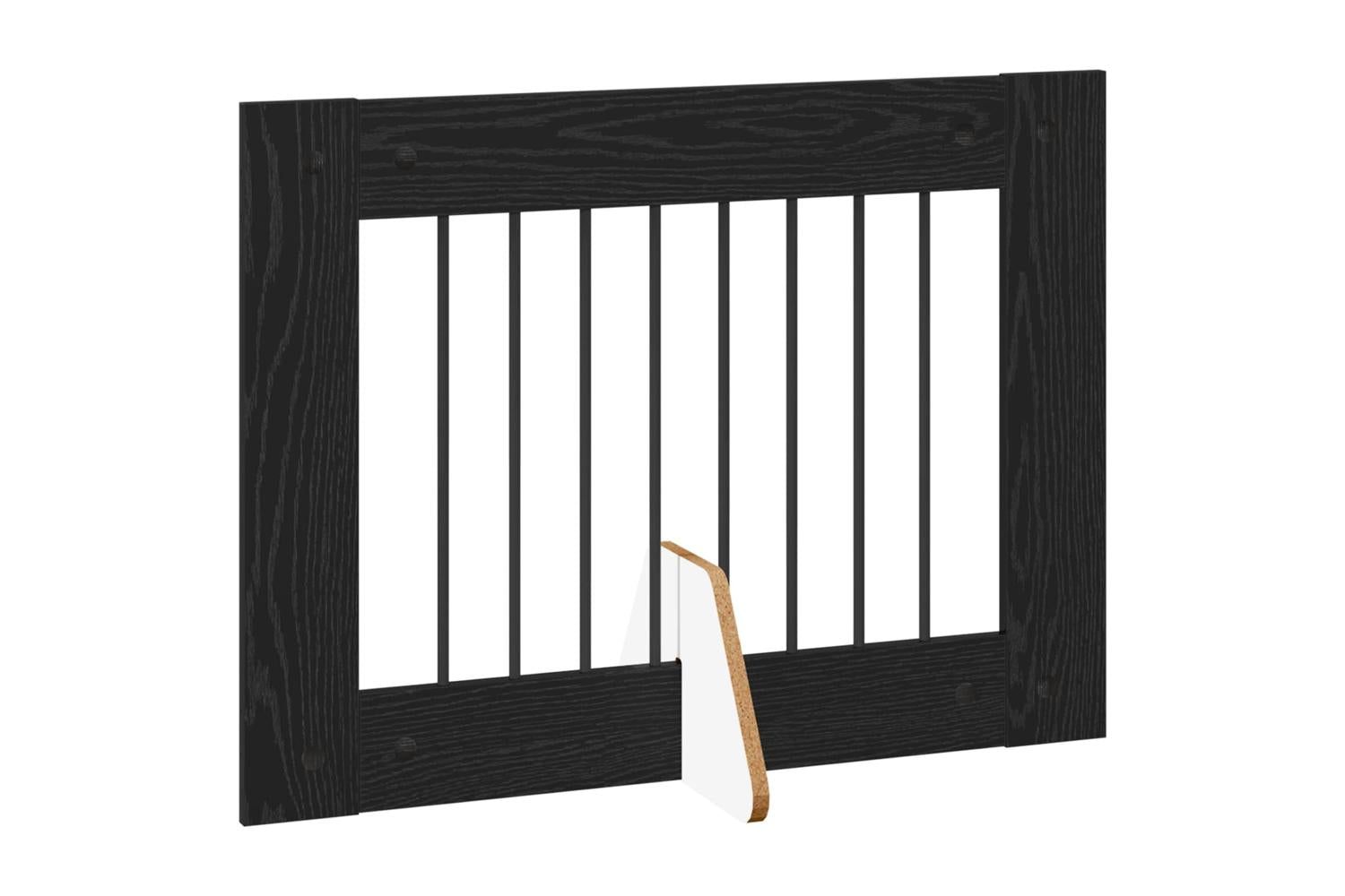 Vidaxl Foldable Dog Gate With Stands 2 Pcs Black Oak 1605 Cm-4