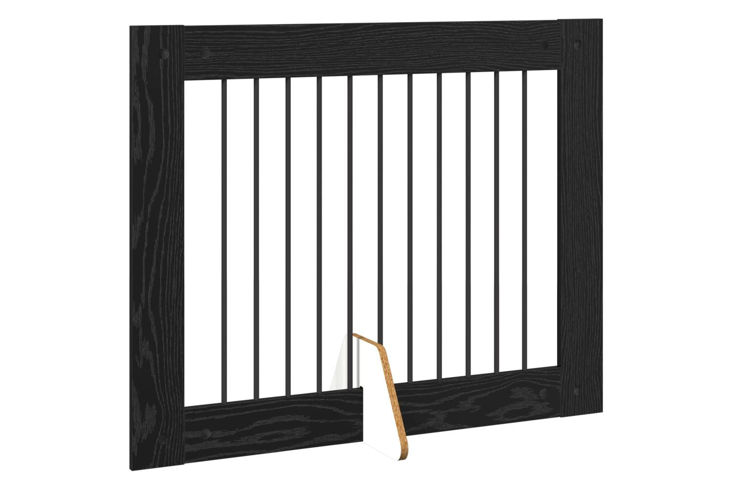 Vidaxl Foldable Dog Gate With Stands 2 Pcs Black Oak 2005 Cm-4