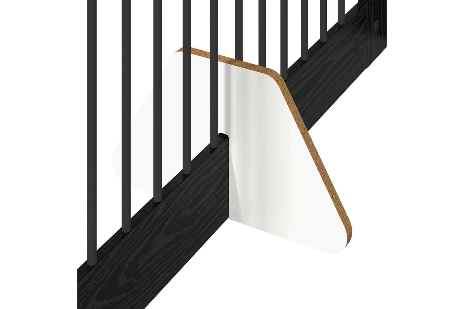 Vidaxl Foldable Dog Gate With Stands 2 Pcs Black Oak 2005 Cm-6