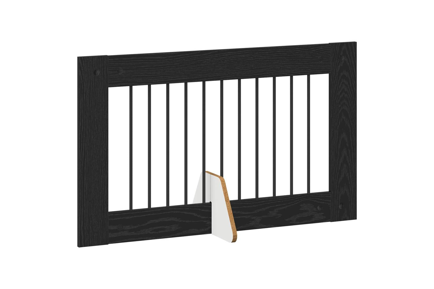 Vidaxl Foldable Dog Gate With Stands 2 Pcs Black Oak 2005 Cm-4