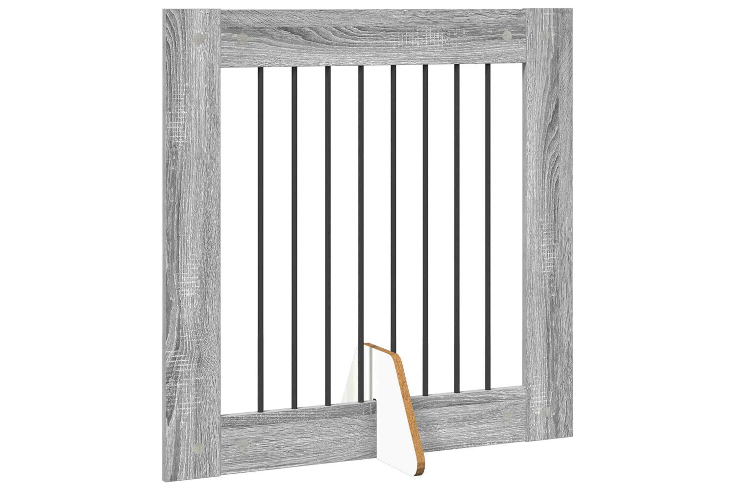 Vidaxl Foldable Dog Gate With Stands 2 Pcs Grey Sonoma 1605 Cm-4