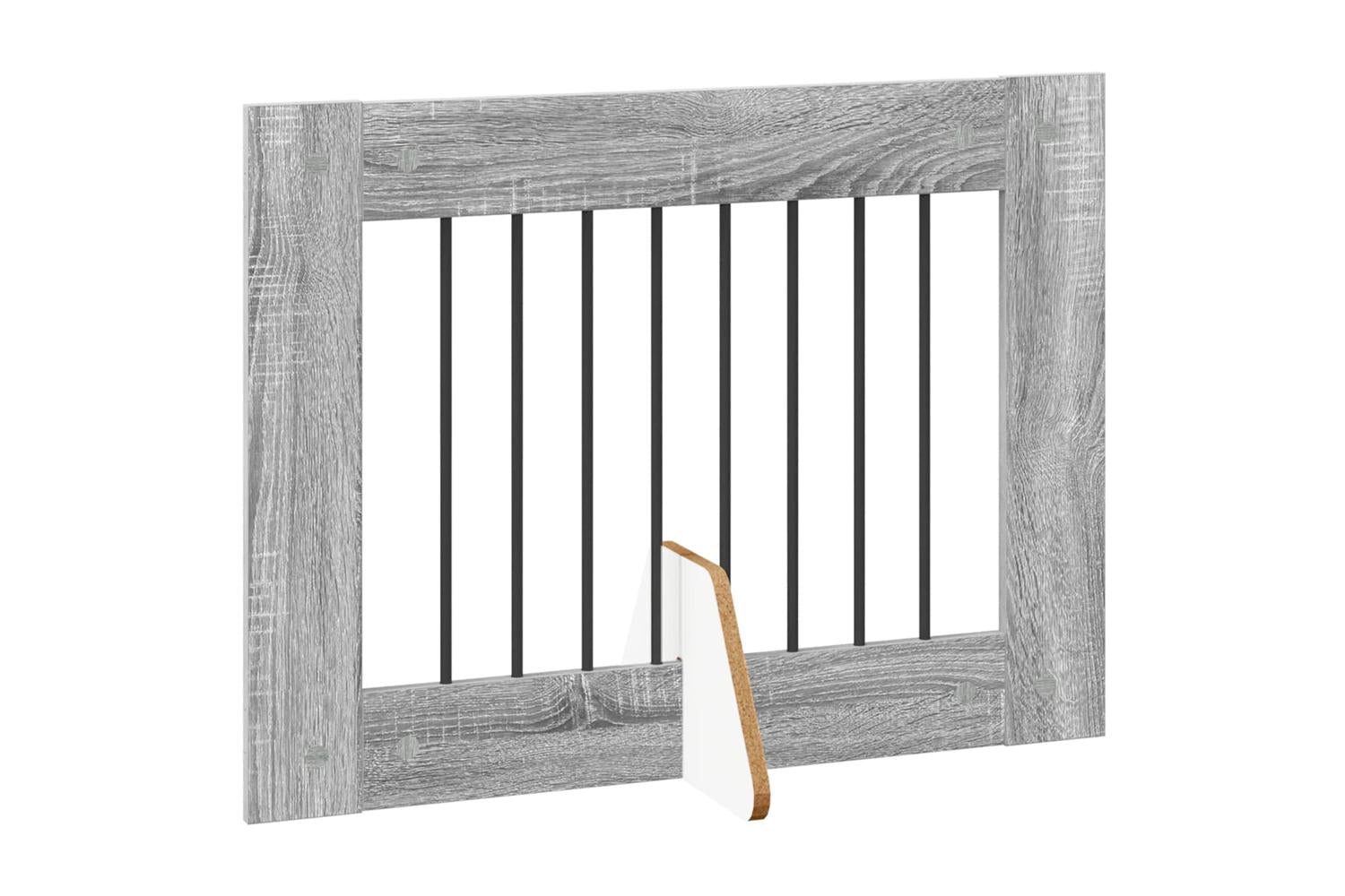 Vidaxl Foldable Dog Gate With Stands 2 Pcs Grey Sonoma 1605 Cm-4