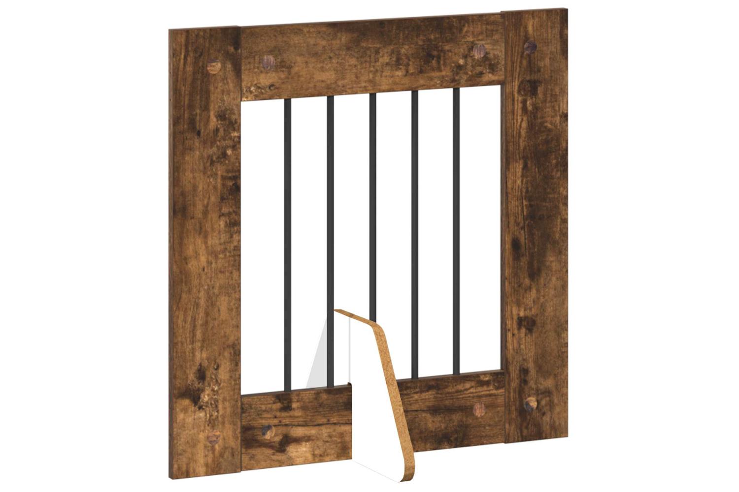 Vidaxl Foldable Dog Gate With Stands 2 Pcs Smoked Oak 1205 Cm-4