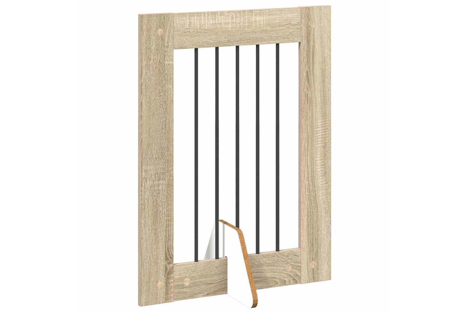 Vidaxl Foldable Dog Gate With Stands 2 Pcs Sonoma Oak 1205 Cm-4