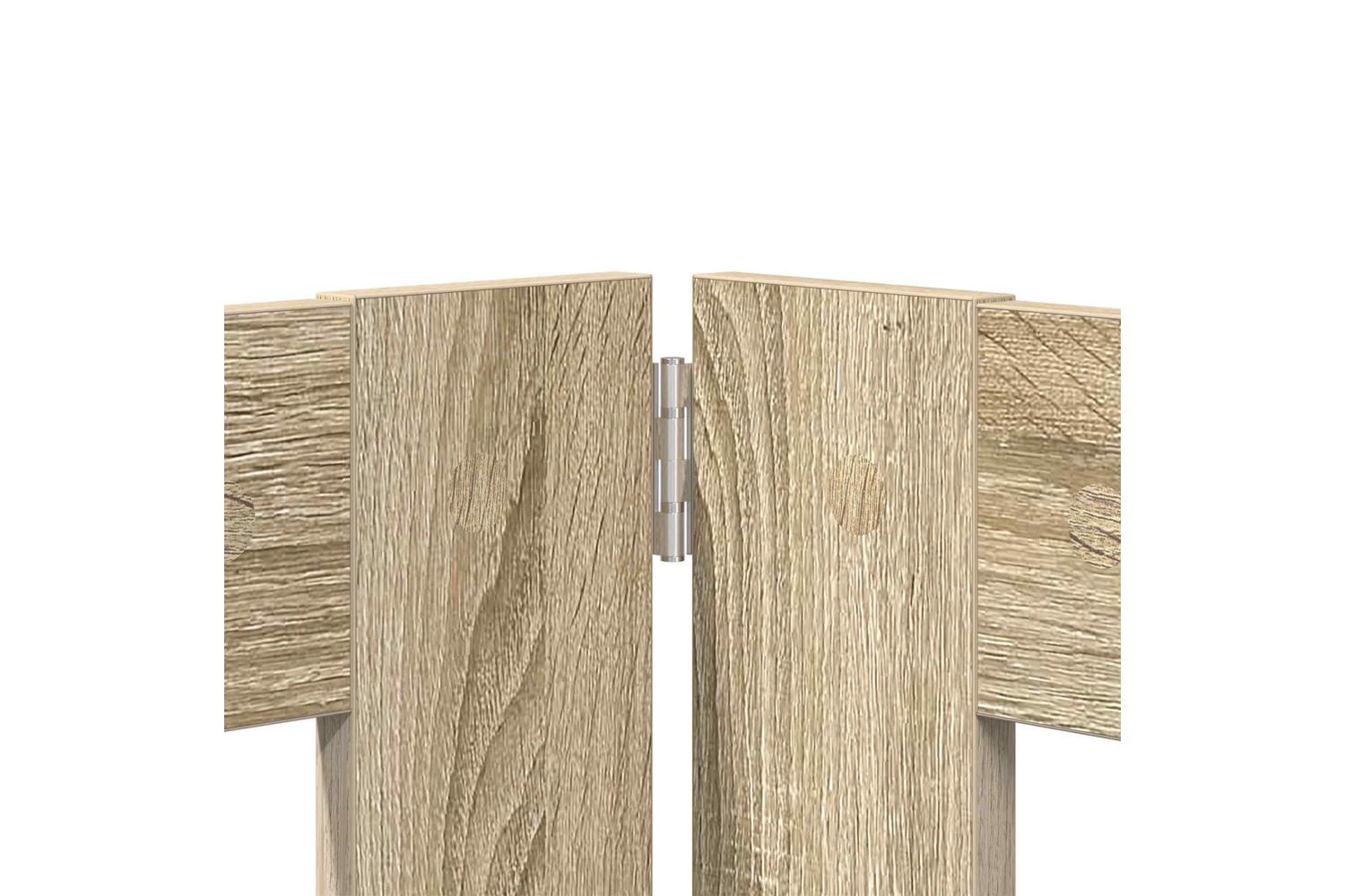Vidaxl Foldable Dog Gate With Stands 2 Pcs Sonoma Oak 1205 Cm-5