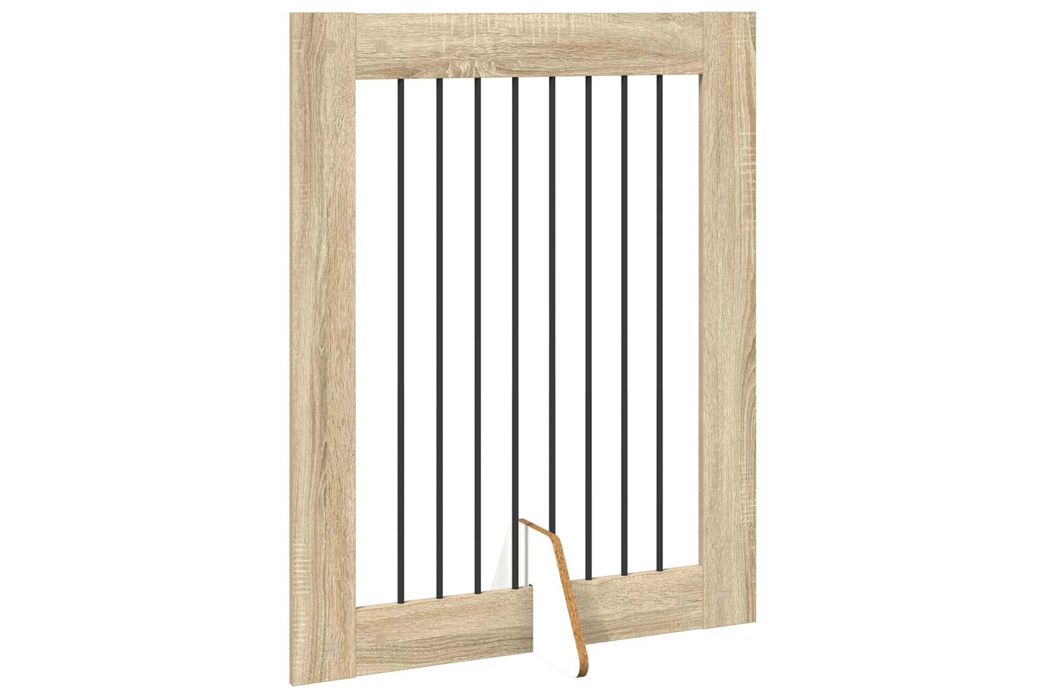 Vidaxl Foldable Dog Gate With Stands 2 Pcs Sonoma Oak 1605 Cm-4