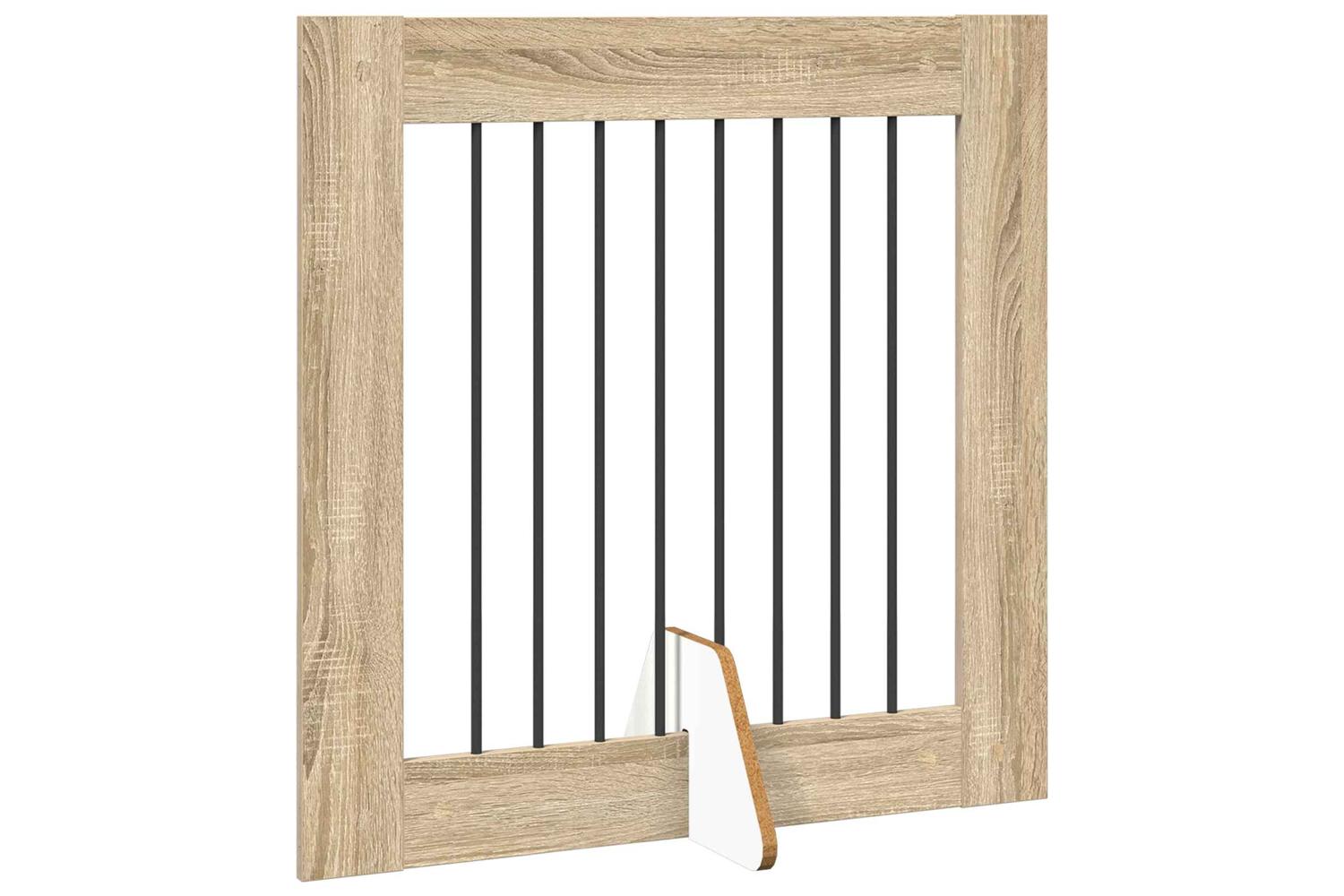 Vidaxl Foldable Dog Gate With Stands 2 Pcs Sonoma Oak 1605 Cm-4