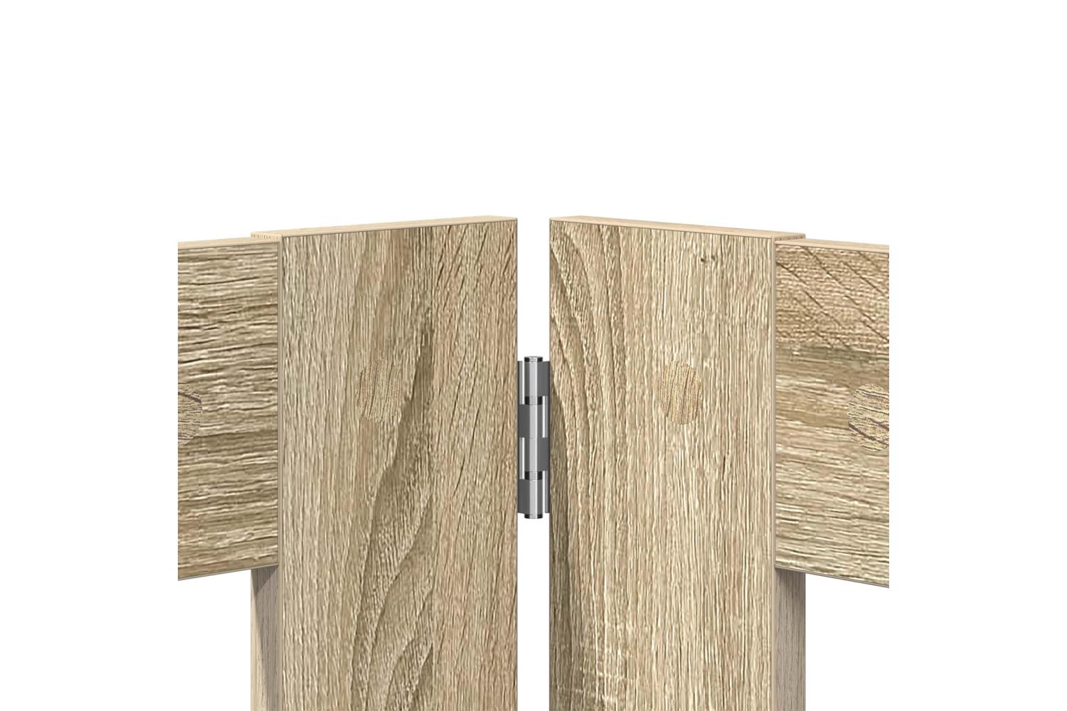 Vidaxl Foldable Dog Gate With Stands 2 Pcs Sonoma Oak 1605 Cm-5