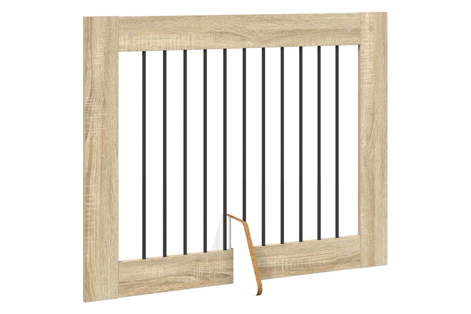 Vidaxl Foldable Dog Gate With Stands 2 Pcs Sonoma Oak 2005 Cm-4