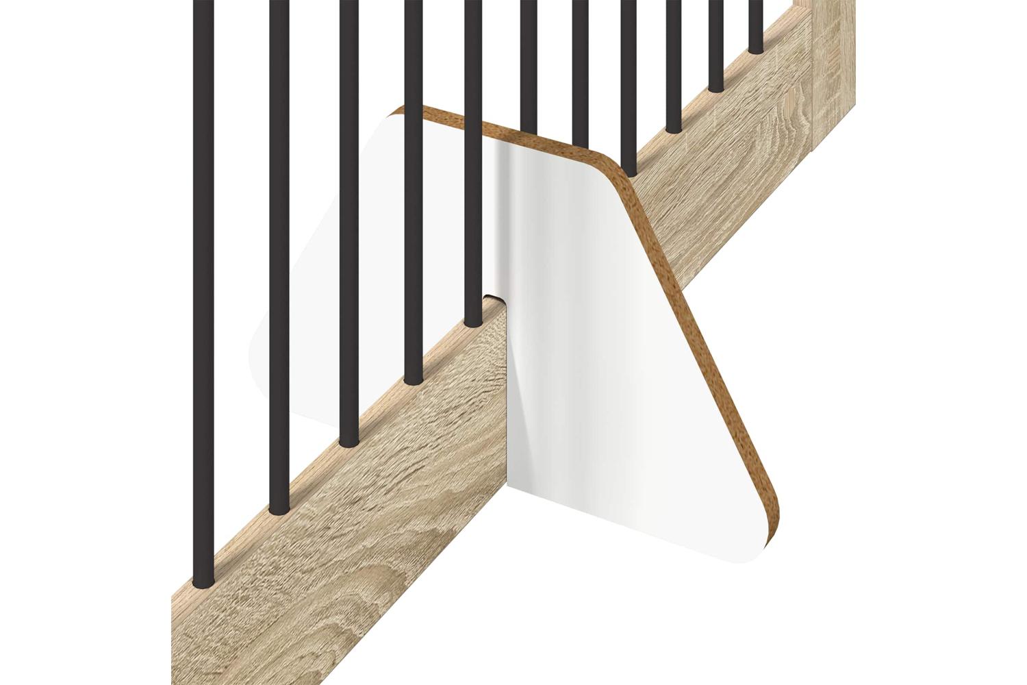 Vidaxl Foldable Dog Gate With Stands 2 Pcs Sonoma Oak 2005 Cm-6