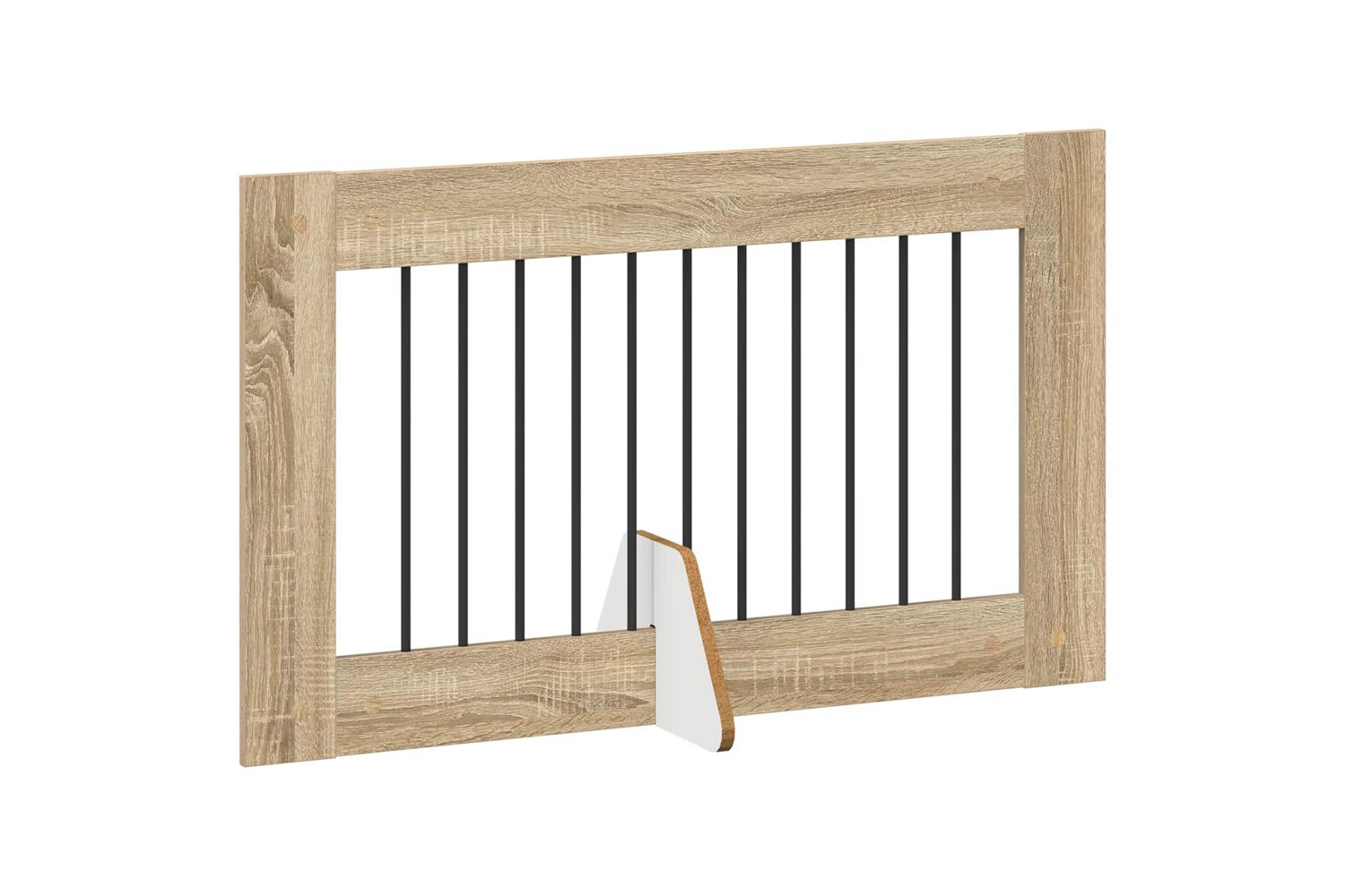 Vidaxl Foldable Dog Gate With Stands 2 Pcs Sonoma Oak 2005 Cm-4