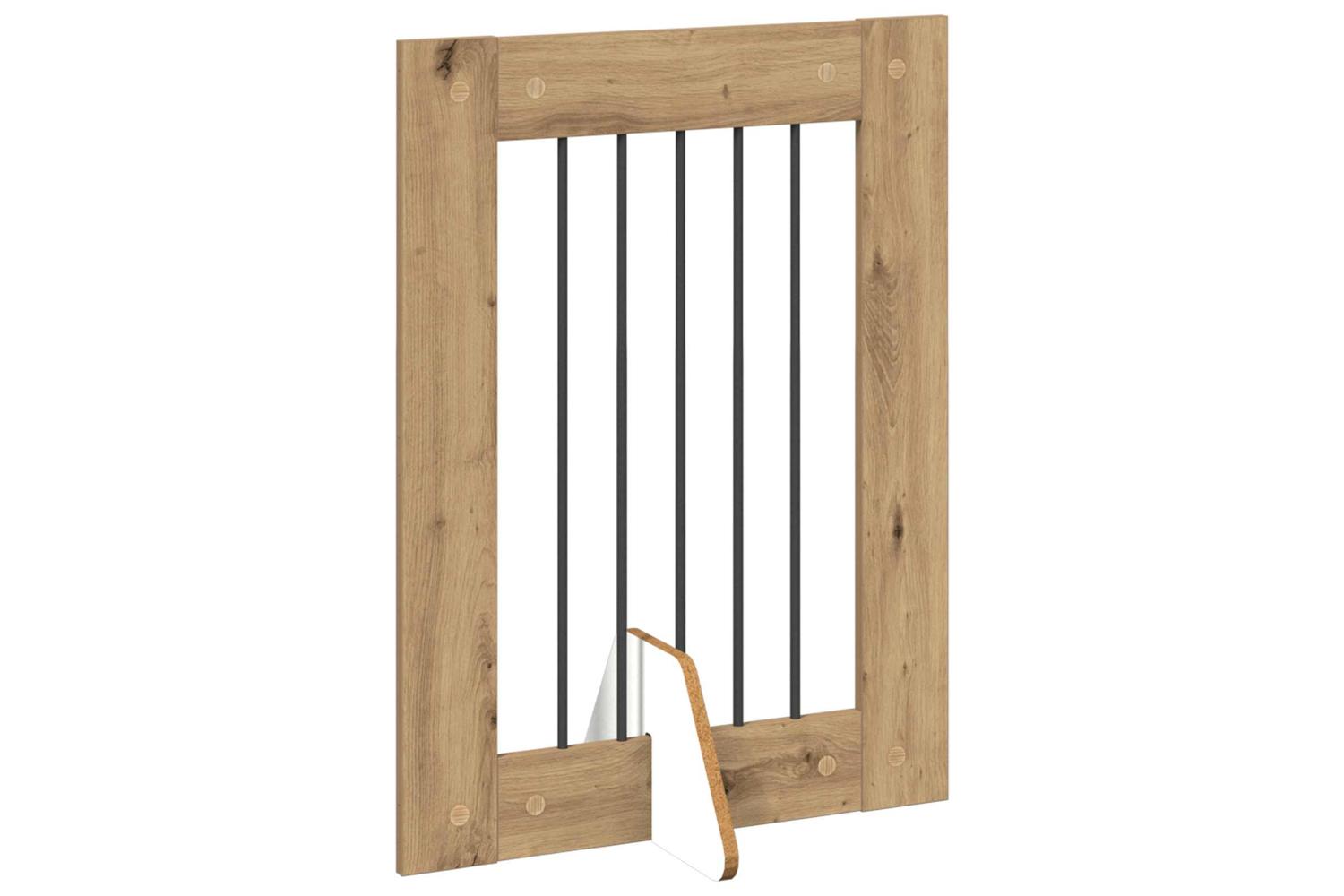 Vidaxl Foldable Dog Gate With Stands 4 Pcs Artisan Oak 241 Cm-3