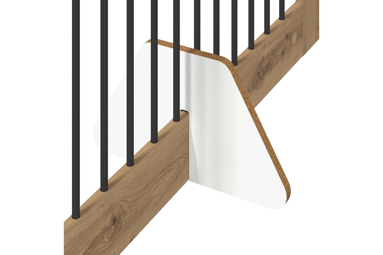 Vidaxl Foldable Dog Gate With Stands 4 Pcs Artisan Oak 401 Cm-5