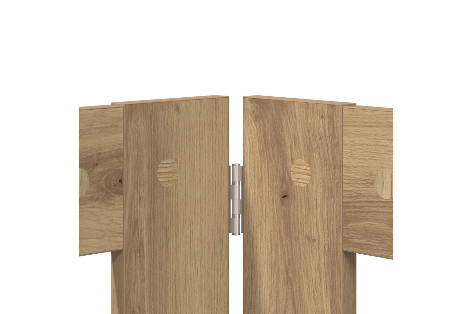 Vidaxl Foldable Dog Gate With Stands 4 Pcs Artisan Oak 401 Cm-4