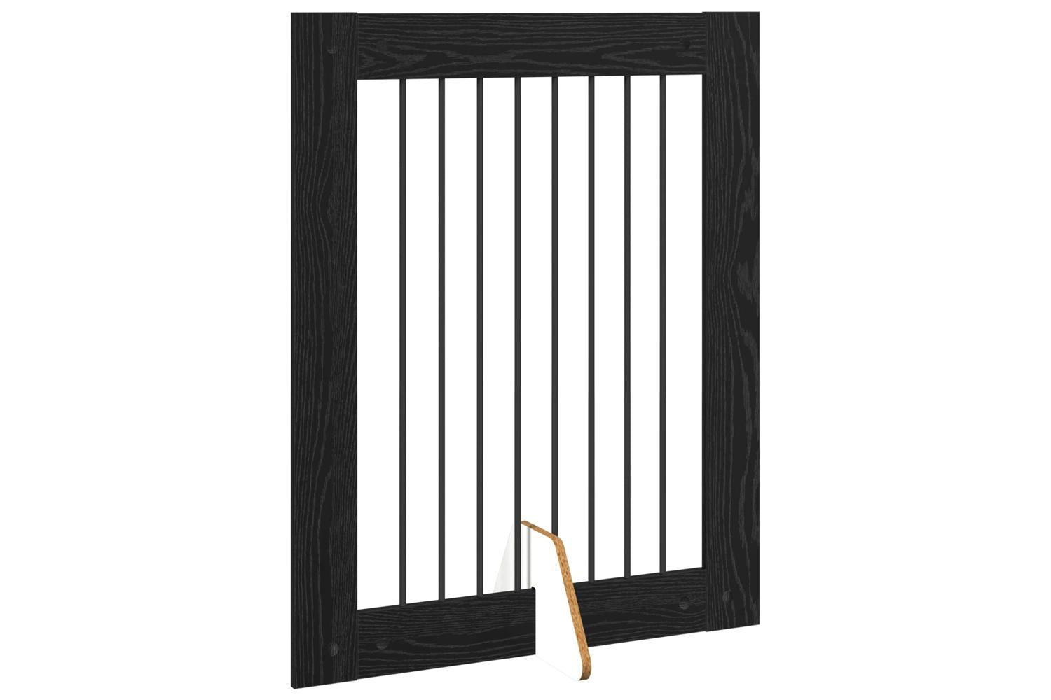 Vidaxl Foldable Dog Gate With Stands 4 Pcs Black Oak 321 Cm-3