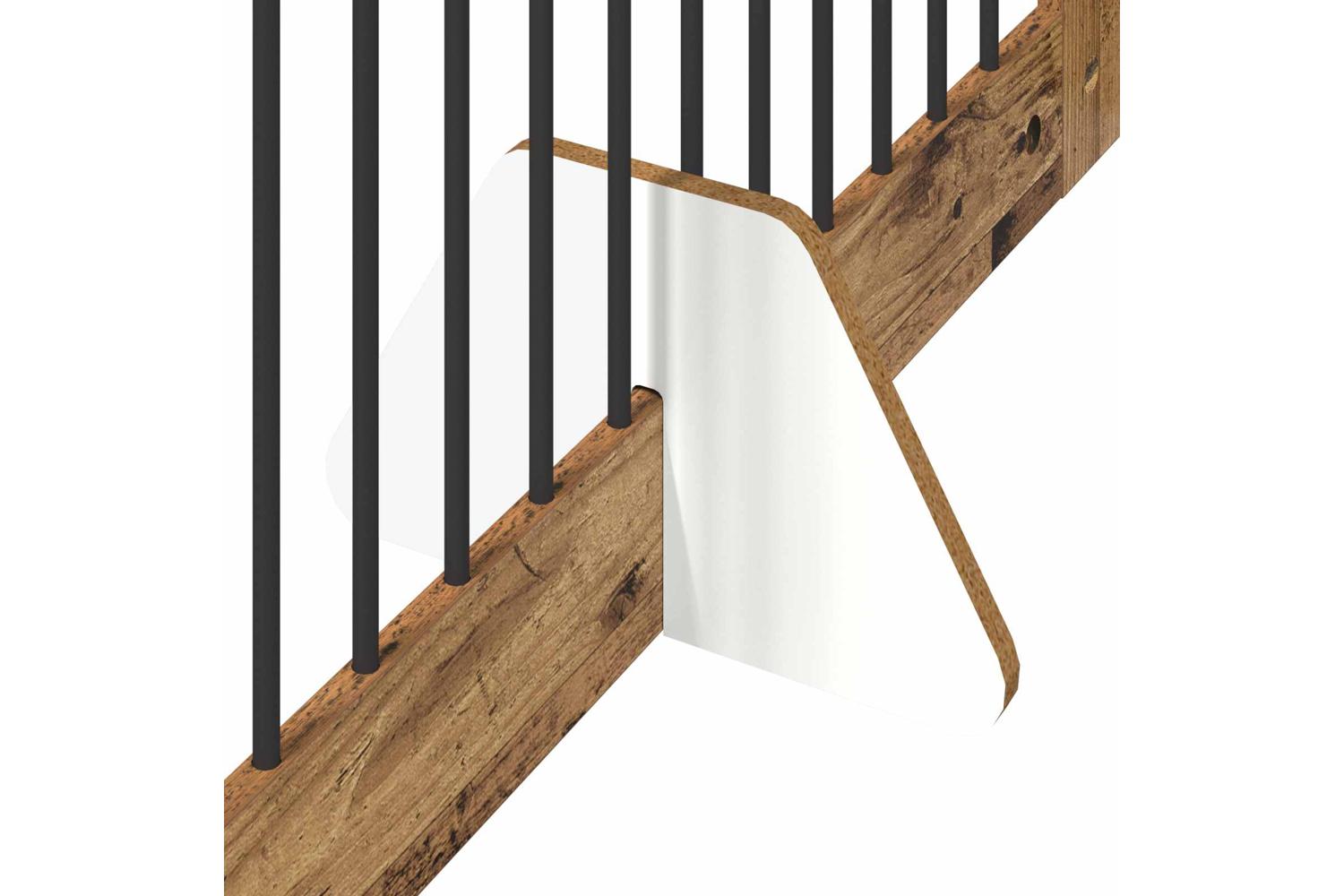 Vidaxl Foldable Dog Gate With Stands 4 Pcs Old Wood 401 Cm-5