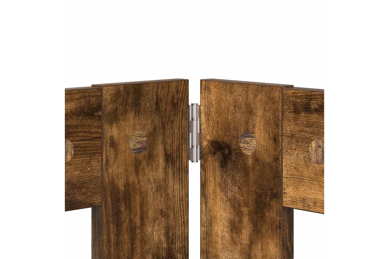 Vidaxl Foldable Dog Gate With Stands 4 Pcs Smoked Oak 241 Cm-4