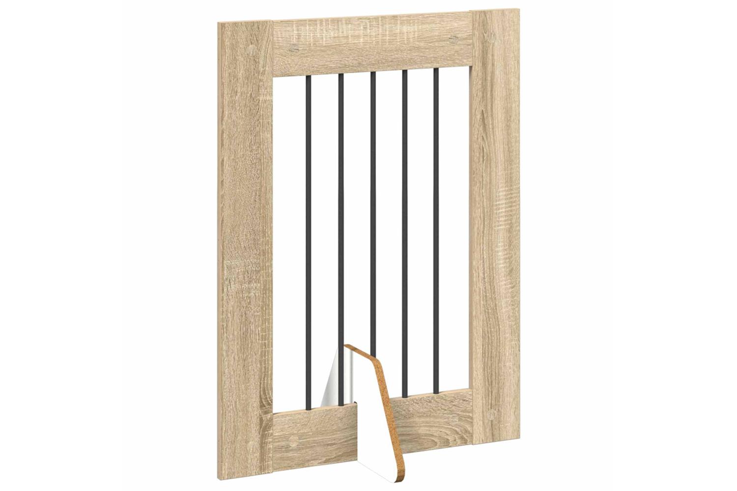 Vidaxl Foldable Dog Gate With Stands 4 Pcs Sonoma Oak 241 Cm-3