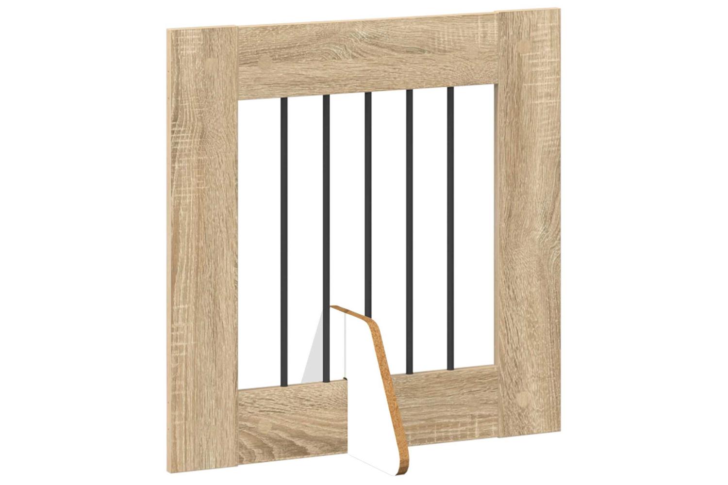 Vidaxl Foldable Dog Gate With Stands 4 Pcs Sonoma Oak 241 Cm-3