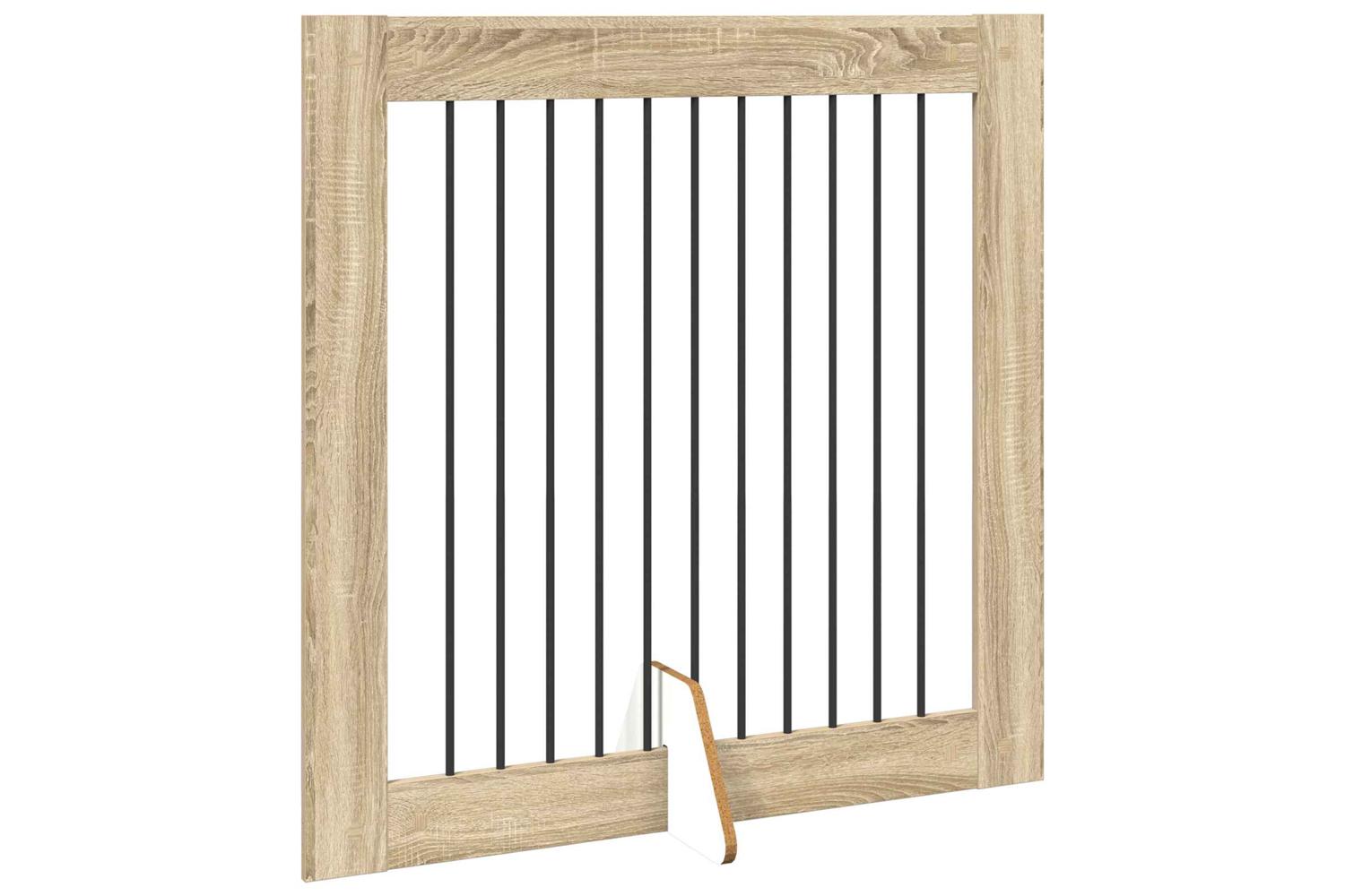 Vidaxl Foldable Dog Gate With Stands 4 Pcs Sonoma Oak 401 Cm-3