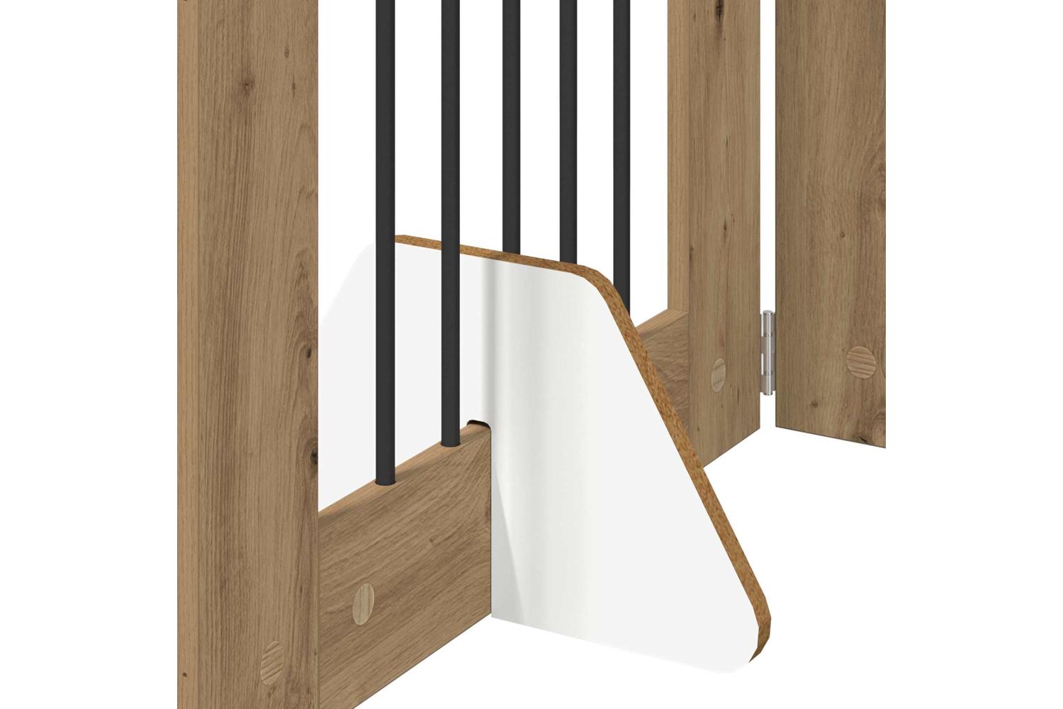 Vidaxl Foldable Dog Gate With Stands 6 Pcs Artisan Oak 362 Cm-5
