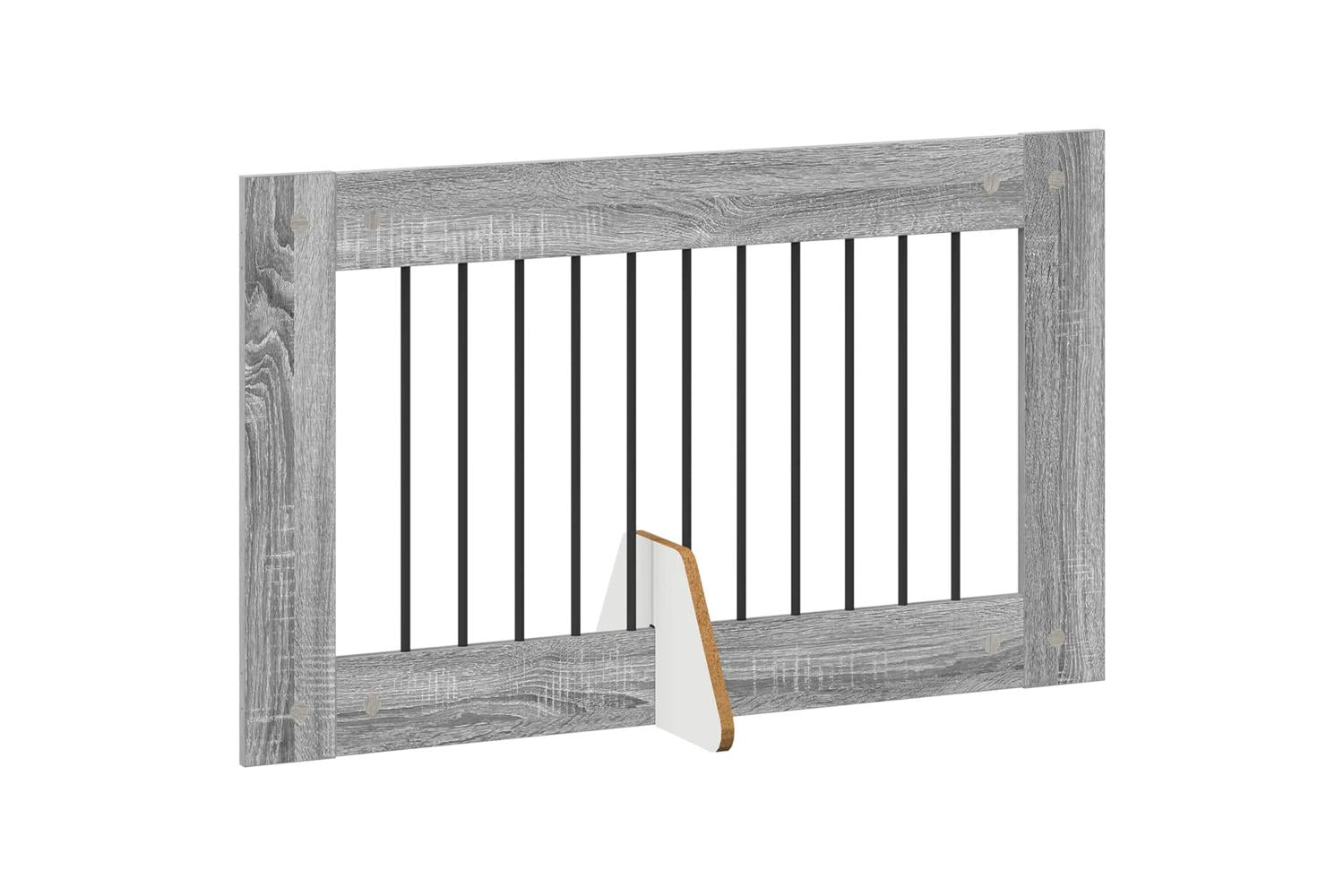 Vidaxl Foldable Dog Gate With Stands 6 Pcs Grey Sonoma 602 Cm-3