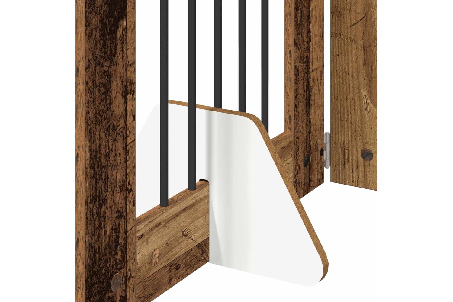 Vidaxl Foldable Dog Gate With Stands 6 Pcs Old Wood 362 Cm-5