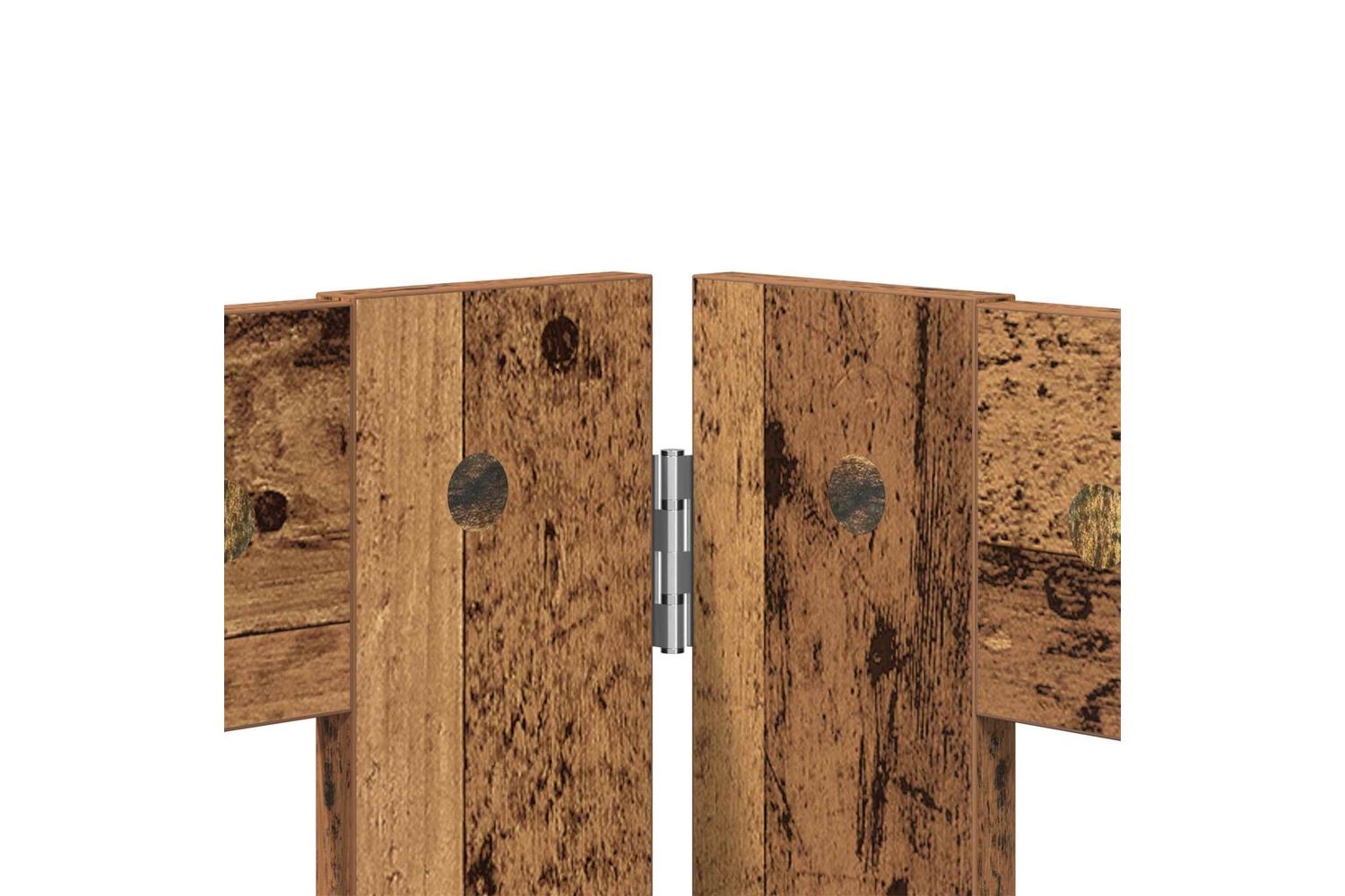 Vidaxl Foldable Dog Gate With Stands 6 Pcs Old Wood 482 Cm-4