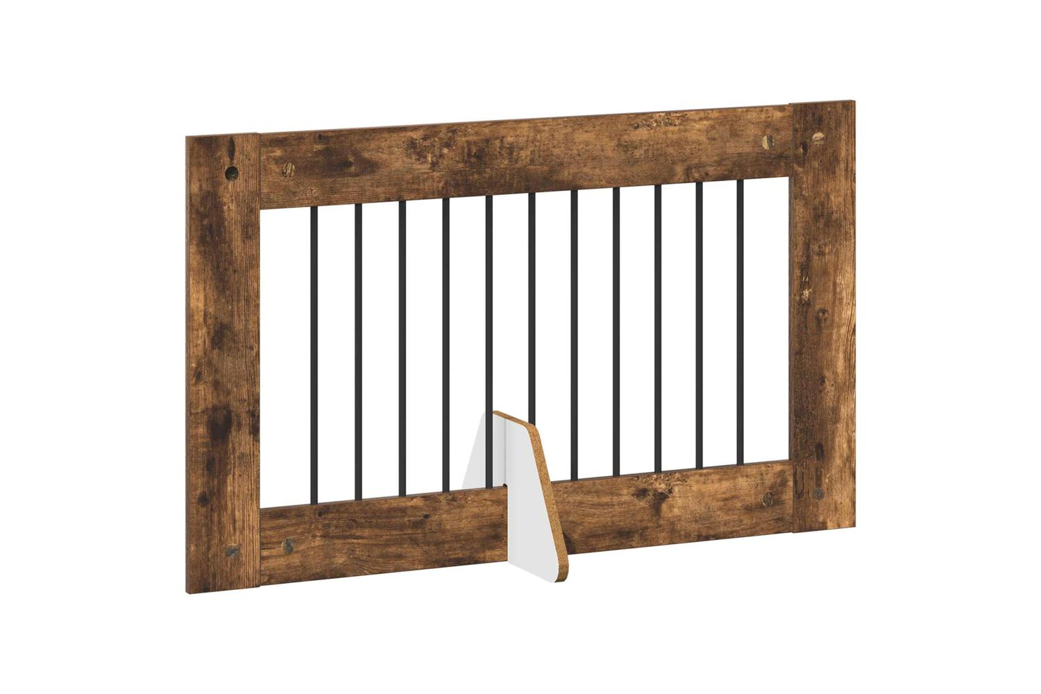 Vidaxl Foldable Dog Gate With Stands 6 Pcs Smoked Oak 602 Cm-3